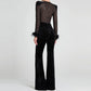 🔥What should I wear tomorrow?💃Women’s Belted Flare Jumpsuit with Long Sleeves