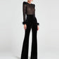 🔥What should I wear tomorrow?💃Women’s Belted Flare Jumpsuit with Long Sleeves