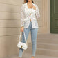 🔥What should I wear tomorrow?🔥Women's Elegant Lace Lapel One-Button Blazer