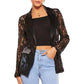 🔥What should I wear tomorrow?🔥Women's Elegant Lace Lapel One-Button Blazer