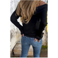 💕What should I wear tomorrow？💕Off-the-Shoulder Long Sleeve Sweater