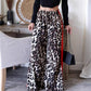 🔥What should I wear tomorrow?🔥 Women's Leopard Print Patchwork Wide Leg Pants