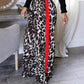 🔥What should I wear tomorrow?🔥 Women's Leopard Print Patchwork Wide Leg Pants