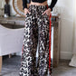 🔥What should I wear tomorrow?🔥 Women's Leopard Print Patchwork Wide Leg Pants