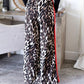 🔥What should I wear tomorrow?🔥 Women's Leopard Print Patchwork Wide Leg Pants
