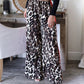 🔥What should I wear tomorrow?🔥 Women's Leopard Print Patchwork Wide Leg Pants