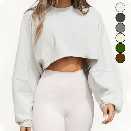 💕What should I wear tomorrow?💕Women’s Pullover Long Sleeves Crop Tops