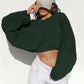 💕What should I wear tomorrow?💕Women’s Pullover Long Sleeves Crop Tops