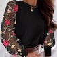 🔥What should I wear tomorrow?🔥 Women’s Flower Mesh Long-Sleeve Round Neck Tops