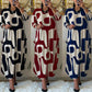 Women's Casual Printed Long Sleeve Dress