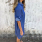 🔥What should I wear tomorrow?👗Women's Casual Denim Lapel Dress