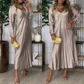 What should I wear tomorrow？Women's Elegant Glossy Maxi Dress