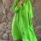 What should I wear tomorrow？Cotton And Linen Loose Shirt Dress