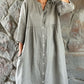 What should I wear tomorrow？Cotton And Linen Loose Shirt Dress