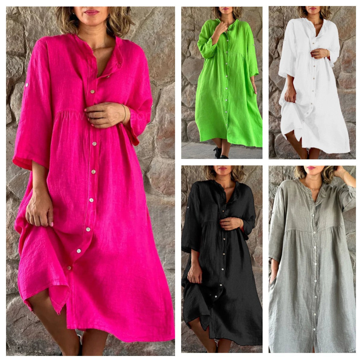 What should I wear tomorrow？Cotton And Linen Loose Shirt Dress