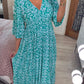 🔥What should I wear tomorrow? 👗New Floral Print V Neck-Long Dress