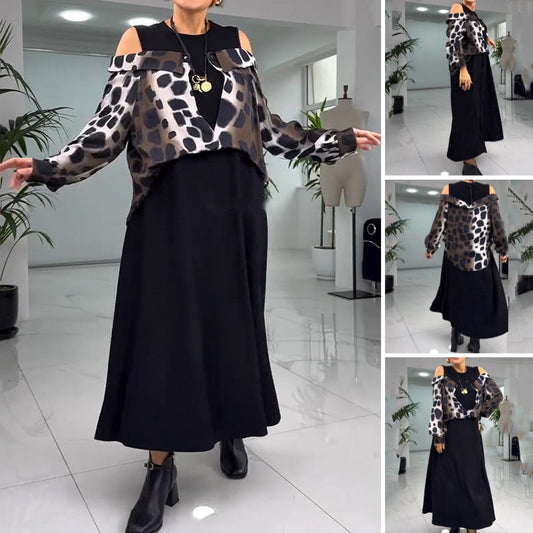 ❤ What should I wear tomorrow?❤ Women's Unique Cold Shoulder Overlay Dress