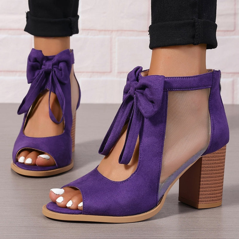 🎁What should I wear tomorrow?✨Women’s Bow Open-Toe Chunky Heel Sandals