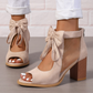 🎁What should I wear tomorrow?✨Women’s Bow Open-Toe Chunky Heel Sandals