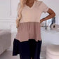 What should I wear tomorrow?💕 Women’s Elegant Color Block V-Neck Long Dress