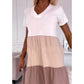 What should I wear tomorrow?💕 Women’s Elegant Color Block V-Neck Long Dress
