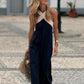 What should I wear tomorrow? 💕Women's Halter Neck Sleeveless Maxi Dress