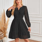 💕What should I wear tomorrow?💕Women's V-Neck Long Sleeve Hollow Out Dress