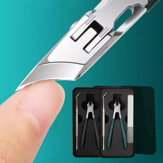 Anti-Splash Slant Edge Nail Clipper 3-Piece Set – Precise Cut | Safe Splash Guard