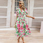 Women's V-neck Printed Casual Dress