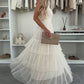 👗What should I wear tomorrow?✨New Style Women’s Elegant Spaghetti Strap Tiered Tulle Maxi Dress🌷