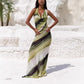 🌸What should I wear tomorrow?🌸💃Women's Sexy Printed Backless Halter Maxi Dress