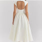 🎉💃Solid Color Sleeveless Waist Cinching A-Line Dress😍