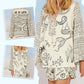 Live By Water Unique Print Tassle Shirt and Elastic Waist Shorts Set