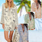 Live By Water Unique Print Tassle Shirt and Elastic Waist Shorts Set