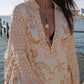 Live By Water Unique Print Tassle Shirt and Elastic Waist Shorts Set