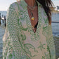 Live By Water Unique Print Tassle Shirt and Elastic Waist Shorts Set