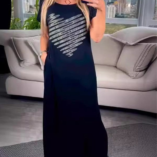 ✨Hot Sale 50% Off🌸Long T-Shirt Dress with Side Slits