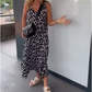 Women's Sleeveless V-Neck Printed Dresses