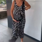 Women's Sleeveless V-Neck Printed Dresses