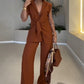 🌈2025 Summer New-❤️Elegant Waisted Top & Casual Pants Set