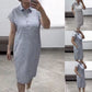 Women's Casual Short Sleeve Striped Dress