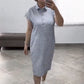 Women's Casual Short Sleeve Striped Dress