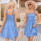 Women's Summer Dresses Casual Square Neck Floral Sundress With Pockets