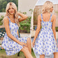 Women's Summer Dresses Casual Square Neck Floral Sundress With Pockets