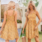 Women's Summer Dresses Casual Square Neck Floral Sundress With Pockets