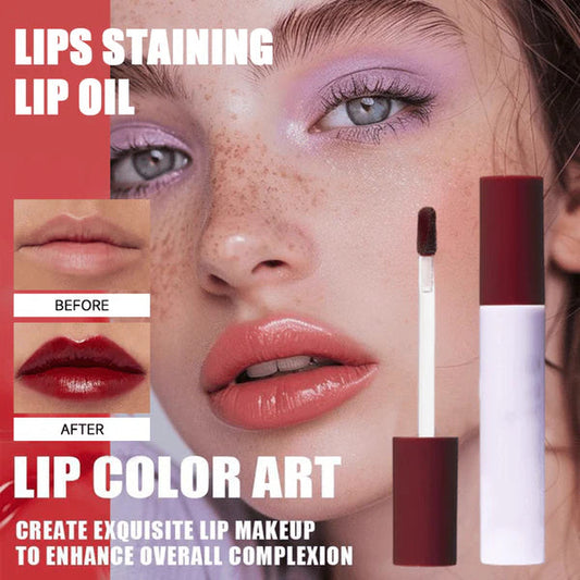🎁LAST DAY SALE 50% OFF🔥-✨Lips Staining Lip Oil (Non-Sticky | Non-Smudge | 24H Long-Lasting👄)