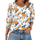 What should I wear tomorrow？🌿Women's Casual Printed Round Neck Top
