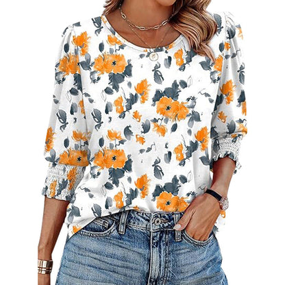 What should I wear tomorrow？🌿Women's Casual Printed Round Neck Top