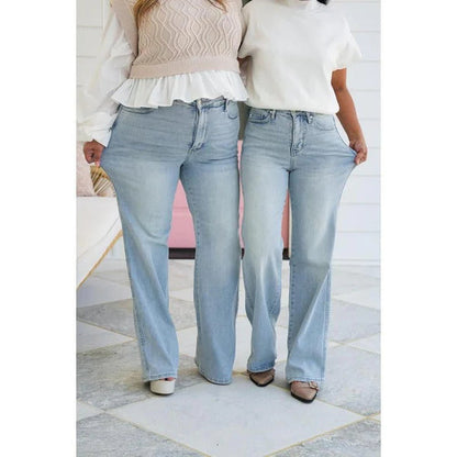 Women's Vintage High Waist Straight Leg Jeans