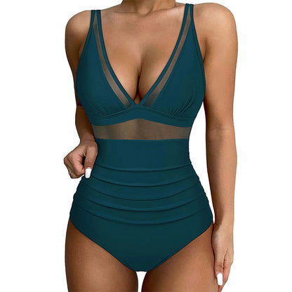 🩱Hot Sale 49% OFF👙Mesh Tummy Control Swimsuit